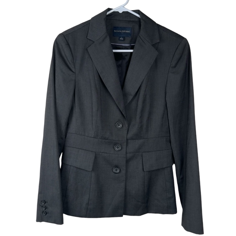 Banana Republic Gray Blazer Size 6
